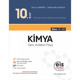 Eis Yayınları 10. Sınıf DAF Kimya Ders Anlatım Föyleri