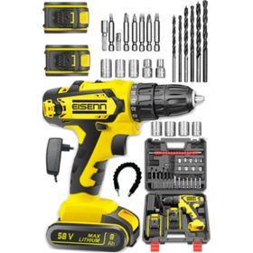 Eisenn 695CC Germany Tecnology Wars 58 V 8 Ah Çift Bakır Sargı Akülü Vidalama Matkap Yardımcı Set Hediye