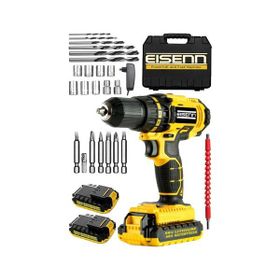 Eisenn Alman E-013 Blue Ex-520 Kömürsüz Motor Darbeli Çift Akülü Vidalama 84 Parça Matkap