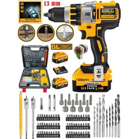 Eisenn Alman Yellow 24 V4 Ah Orginal 13 mm Metal Mandren Brushless Motor Akülü Darbeli Matkap