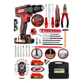 Eisenn Germany 45 Kademe Torq Best Pro 398 Wf 20 Ah Çift Akülü Vidalama Şarjlı 37 Parça Matkap