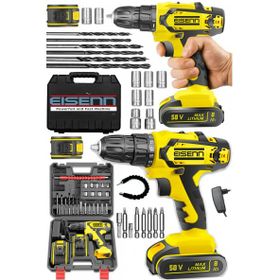 Eisenn Germany Technology Ox-Tech 58 V 8 Ah Samsung Akülü Vidalama Matkap+Yardımcı Set