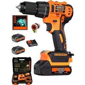 Eisenn WTR-013 ORNG Kömürsüz Motor Darbeli Şarjlı Vidalama Matkap+2 Kademeli Çift Akülü 84 Parça Uç Seti