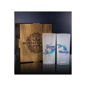 Ejoya 107147 Kişiye Özel Kutusunda 2'li Rakı Bardağı Hediye Seti