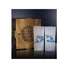 Ejoya 107147 Kişiye Özel Kutusunda 2'li Rakı Bardağı Hediye Seti