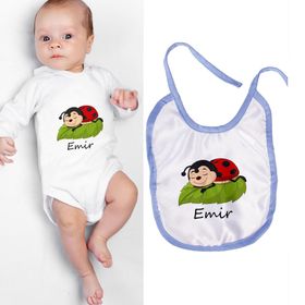 Ejoya 110107 Kişiye Özel Zıbın Önlük Bebek Hediye Seti