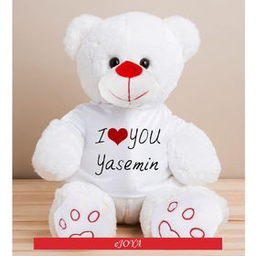 Ejoya 81867 50 cm Kişiye Özel Mesajlı Sevimli Peluş Ayıcık