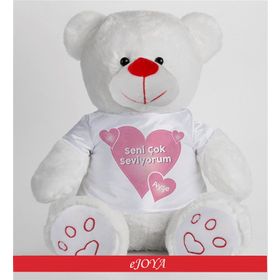 Ejoya 81874 Kişiye Özel Seni Çok Seviyorum Temalı 50 cm Peluş Ayıcık