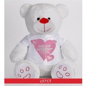 Ejoya 81874 Kişiye Özel Seni Çok Seviyorum Temalı 50 cm Peluş Ayıcık