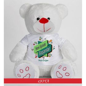 Ejoya 81876 Kişiye Özel Yeni İşinde Başarılar Temalı 50 cm Peluş Ayıcık