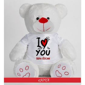 Ejoya 81877 Kişiye Özel I Love You 50 cm Peluş Ayıcık