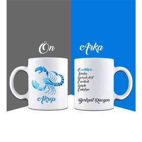 Ejoya 85926 Kişiye Özel Akrep Burcu Kupa Bardak
