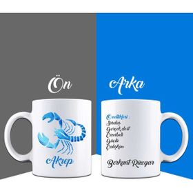 Ejoya 85926 Kişiye Özel Akrep Burcu Kupa Bardak