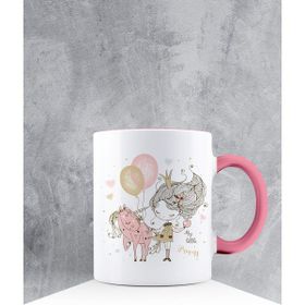 Ejoya 87389 Özel Tasarım Pembe Kupa Bardak