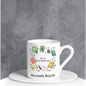 Ejoya 90666 Kişiye Özel En İyi Fizik Öğretmeni Türk Kahvesi Fincanı