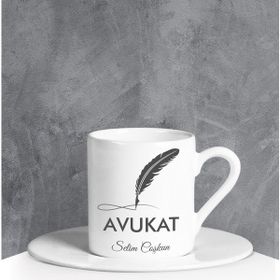 Ejoya 90707 Kişiye Özel Avukat Türk Kahvesi Fincanı