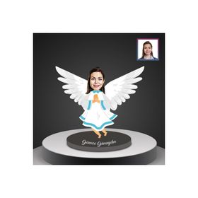 Ejoya 93159 Kişiye Özel Karikatürlü Ahşap Biblo