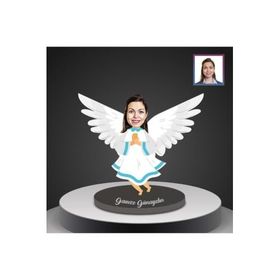 Ejoya 93159 Kişiye Özel Karikatürlü Ahşap Biblo
