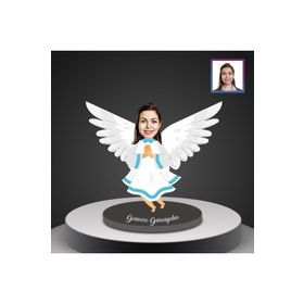 Ejoya 93159 Kişiye Özel Karikatürlü Ahşap Biblo