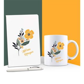 Ejoya Kişiye Özel Isimli Defter Kupa ve Kalem Set 85970