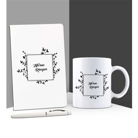 Ejoya Kişiye Özel Isimli Defter Kupa ve Kalem Set 85980