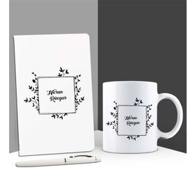 Ejoya Kişiye Özel Isimli Defter Kupa ve Kalem Set 85980