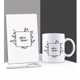 Ejoya Kişiye Özel Isimli Defter Kupa ve Kalem Set 85980
