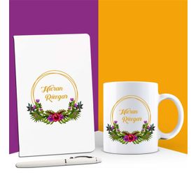 Ejoya Kişiye Özel Isimli Defter Kupa ve Kalem Set 85981