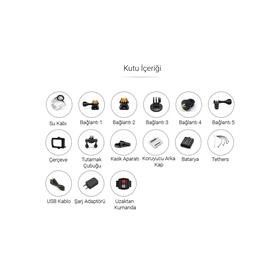 EKEN H9R 4K Ultra HD Wi-Fi Su Ge�irmez 30 m Aksiyon Kamera Beyaz