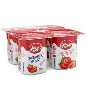 Eker 100 gr Çilekli Probiyotik Yoğurt (4 adet)