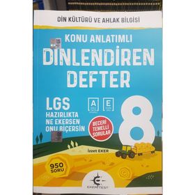 Eker Test 8. Sınıf Din Kültürü Ve Ahlak Bilgisi DİNlendiren Defter - İzzet Eker