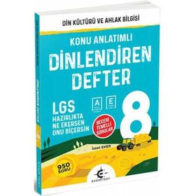 Eker Test 8. Sınıf Din Kültürü Ve Ahlak Bilgisi DİNlendiren Defter - İzzet Eker