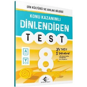 Eker Test Yayınları 8. Sınıf Din Kültürü ve Ahlak Bilgisi Dinlendiren Test