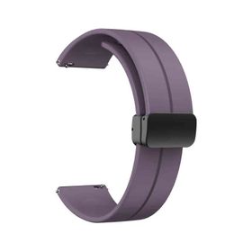 Ekılıf Huawei Honor Magic 2 KRD-84 46 mm 22 mm Mor Uyumlu Silikon Kordon