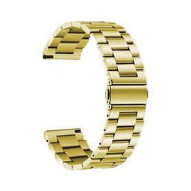 Ekılıf Huawei Watch GT3 BAND-04 42 mm 20 mm Gold Uyumlu Metal Kordon