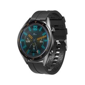 Ekılıf Huawei Watch GT3 KRD-23 46 mm Siyah Uyumlu Silikon Kordon