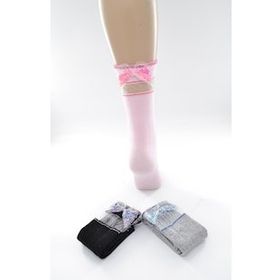 Ekinoks 3'lü Tüllü Kanatlı Diz Altı Çocuk Çorap