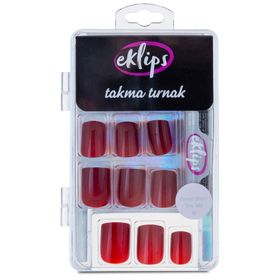 Eklips 10206386 Crimson Velvet Küt 24'lü Bordo Takma Tırnak