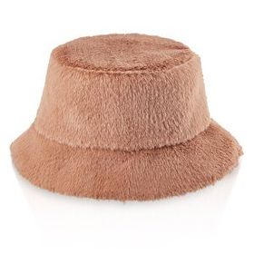 Eklips Bej Peluş Bucket Şapka