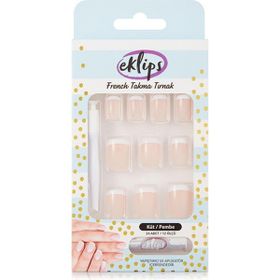 Eklips French Pembe Küt Takma Tırnak