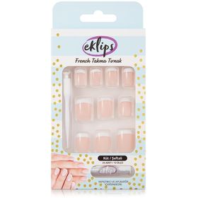 Eklips French Şeftali Küt Takma Tırnak