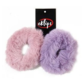 Eklips Peluş Pembe Mor 2'li Toka