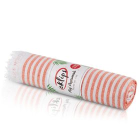 Eklips Sık Çizgili Turuncu Peştamal