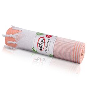 Eklips Sık Çizgili Turuncu Peştamal