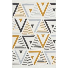 Eko Halı AR18 Arya Yellow Grey Çift Taraflı Sarı Beyaz 120x180 cm Kilim