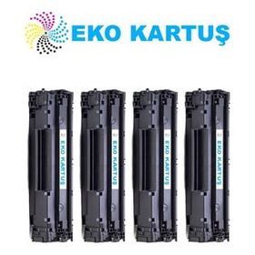Eko Kartuş Canon CRG-725 LBP-3100 Uyumlu 4’lü Paket Muadil Toner