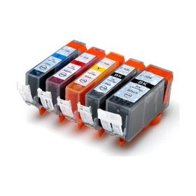 Eko Kartuş Renkli Canon Pixma MG-6150 PGI-525-CLI-526 5 Renk Set Muadil Kartuş