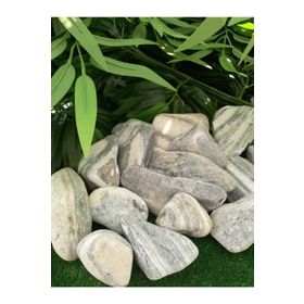Ekodoğa Granit Dolomit Siyah Beyaz Çizgili 20 kg 6-10 cm Dekoratif Taş