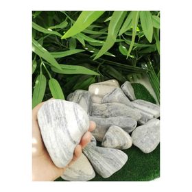 Ekodoğa Granit Dolomit Siyah Beyaz Çizgili 25 kg 6-10 cm Dekoratif Taş