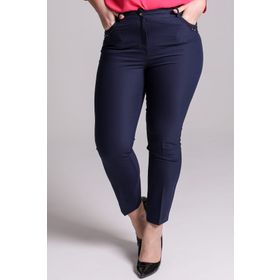 Ekol 19Y.EKL.PNT.01028.1 Lacivert Cepleri Boncuk İşlemeli Kadın Pantolon